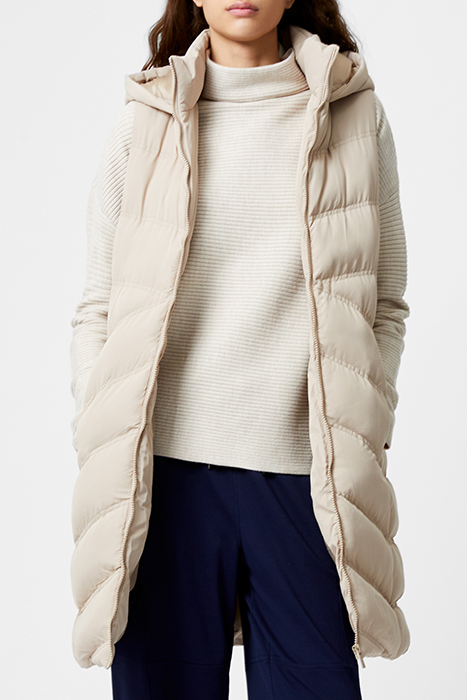 GILET ROW HOOD MID CAMEL 3