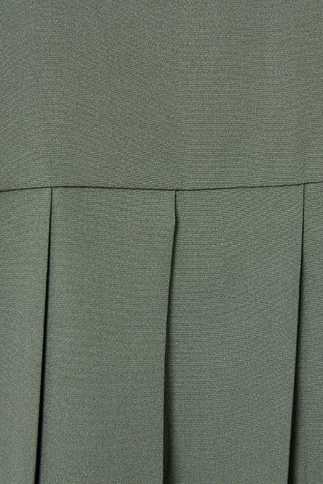 PLEAT BACK BUTTON THRU KHAKI 3