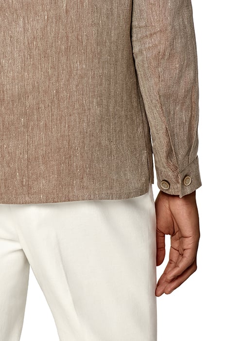 TAUPE HERRINGBONE RELAXED FIT SHIRT-JACKET TAUPE 8