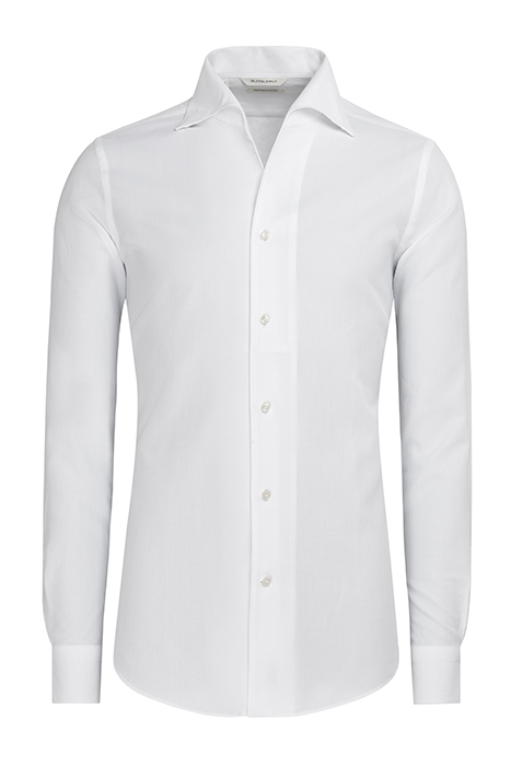 WHITE ONE PIECE COLLAR EXTRA SLIM FIT SHIRT WHITE 4