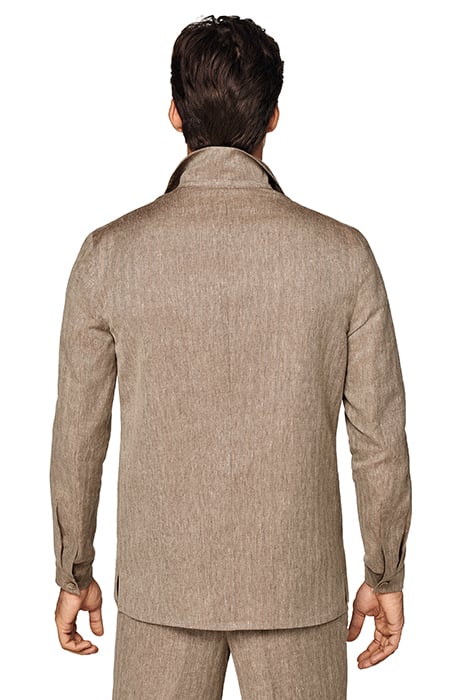 TAUPE HERRINGBONE RELAXED FIT SHIRT-JACKET TAUPE 2