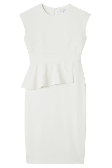 MIA FITTED MIDI DRESS IVORY 2