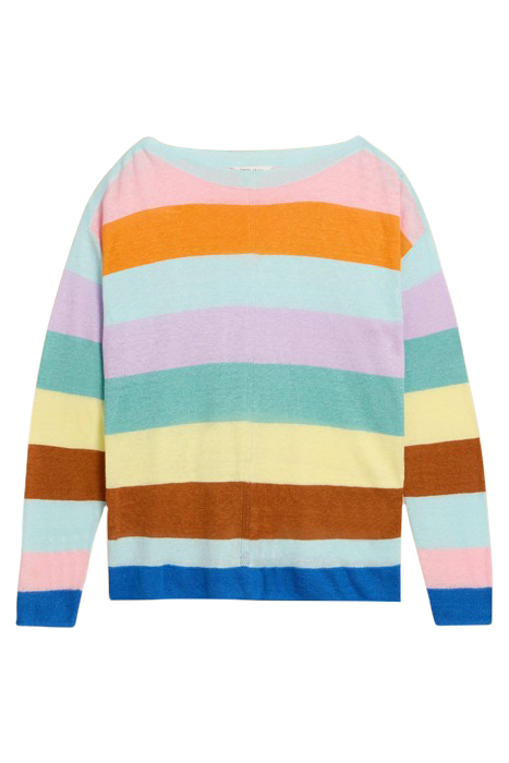 LINEN CREW JUMPER TEAL 1