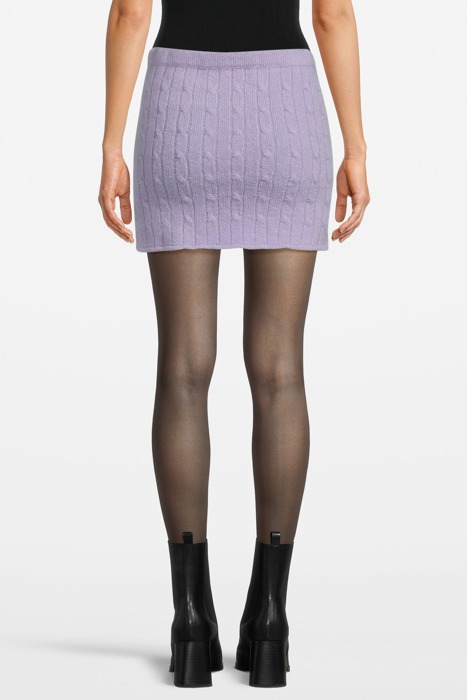 BRAIDED MOHAIR KNIT SKIRT PASTEL LIL 2