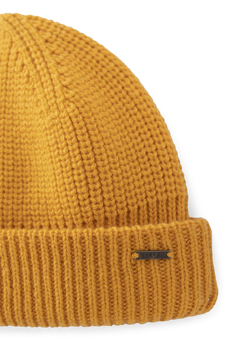 YELLOW RIBBED KNIT BEANIE YELLOW 5