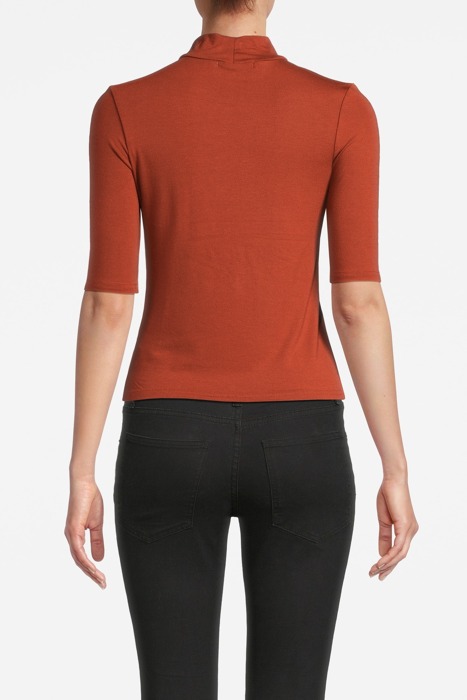 ELBOW SLV MOCK NECK TEE ARABIAN SPICE 3