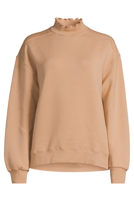 FRILL EDGE SWEATER CASHEW 3