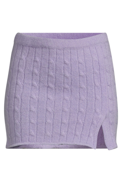 BRAIDED MOHAIR KNIT SKIRT PASTEL LIL 3