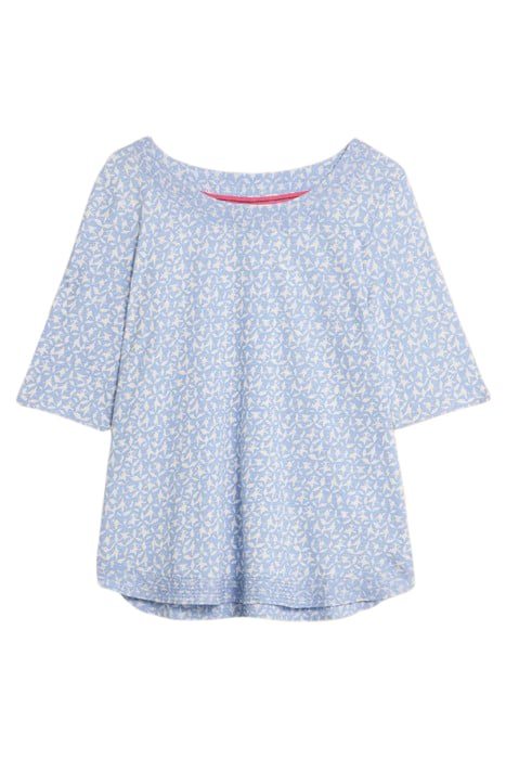 WEAVER JERSEY TOP BLUE PRINTED 2