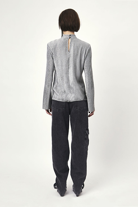 LIZ TURTLENECK TOP GREY CLOUD 2