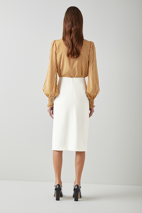 SKY PENCIL MIDI DRESS IVORY 2