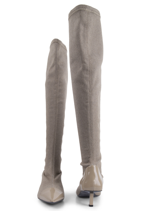 POINTY KITTEN STRETCH DENIM BO SAND BEIGE 2