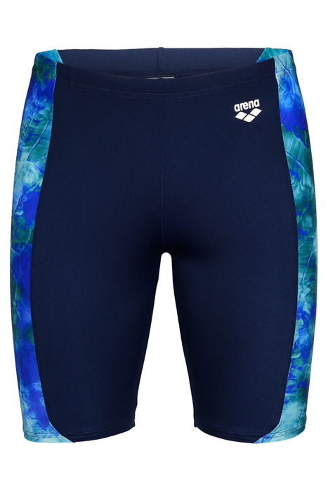 MEN'S SWIM JAMMER ALLOVER NAVY-NEON BLUE MULTI 4