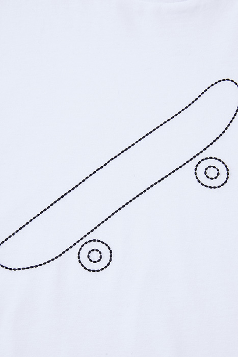 SKATEBOARD EMBROIDERY WHITE 7