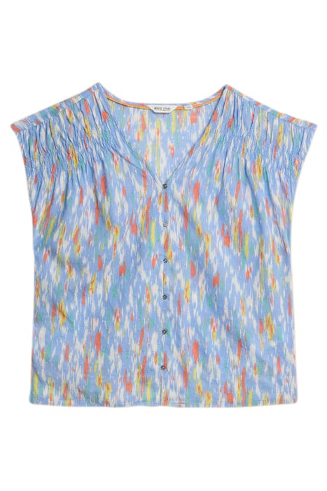 RAE COTTON VEST BLUE PRINTED 2