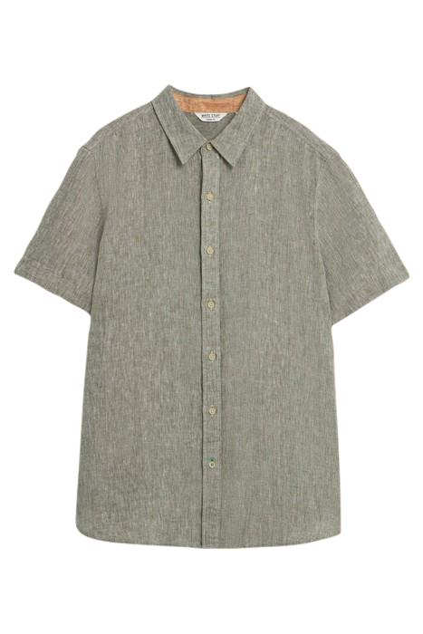 PEMBROKE  LINEN SHIRT KHAKI GREEN 3