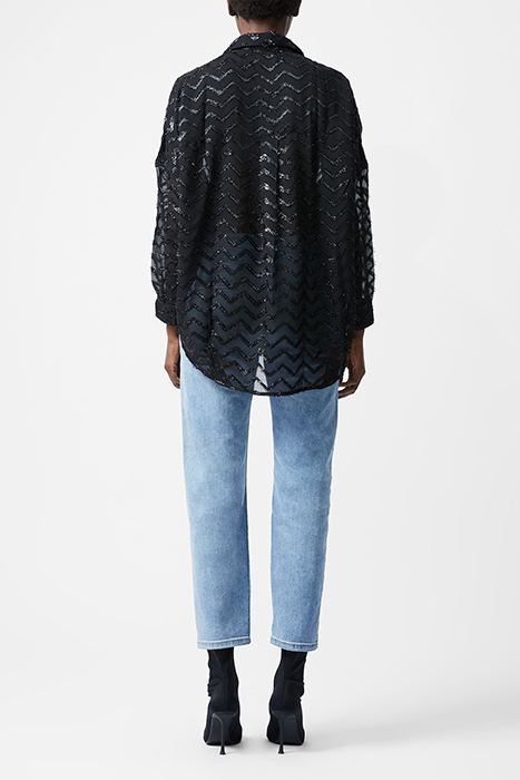 LUREX GEORGETTE LS POPOVER BLACK 2