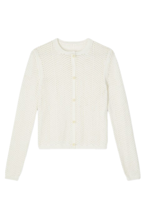 AVA CREW CARDIGAN PURE WHITE 3