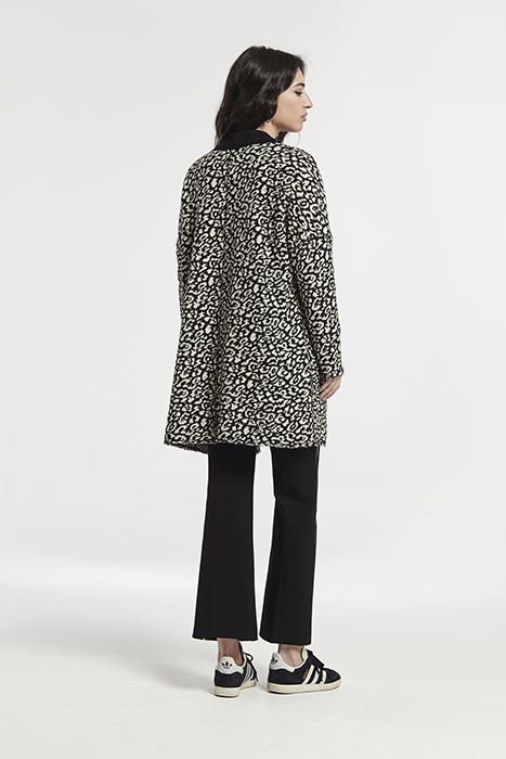 JACQUARD KNIT REVERSIBLE MISCA JACKET BEIGE 2