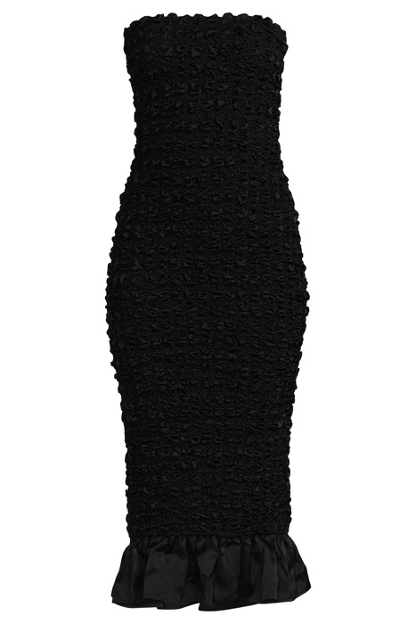 SATIN SMOCK DRESS BLACK 3