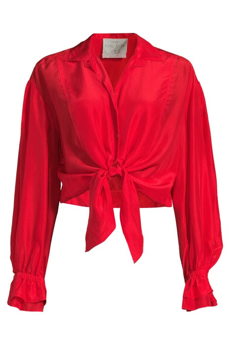 SILK HABOTAY KNOTTED SHIRT RED 3
