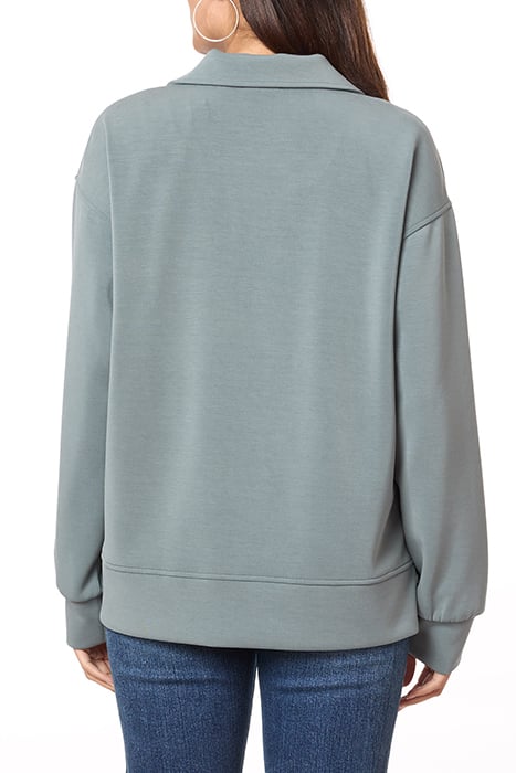 JOHNNY COLLAR SLIT HEM POPOVER BALSAM GREEN 2