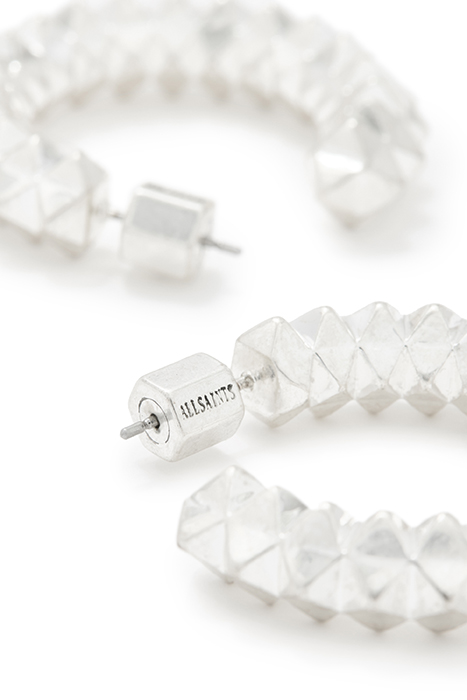 JAYA STUD HOOPS WARM SILVER 2