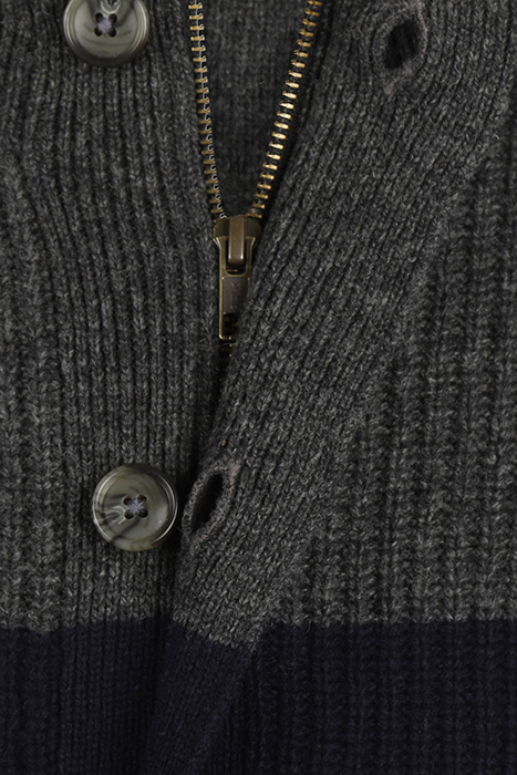 ZIP THRU BUTTON CARDIGAN NAVY 3