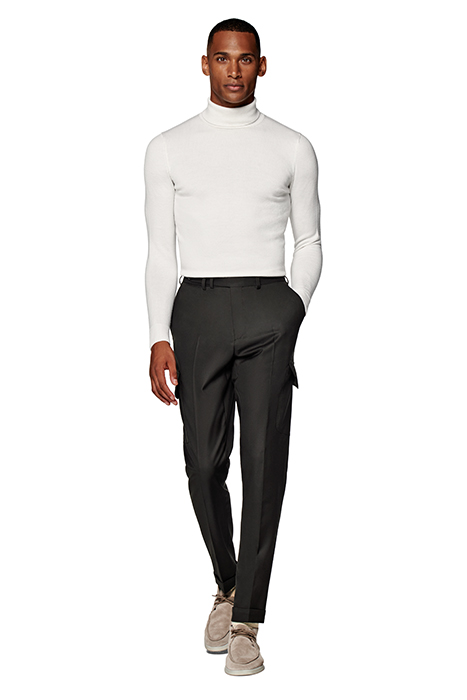 DARK BROWN WIDE LEG TAPERED TROUSERS DARK BROWN 5