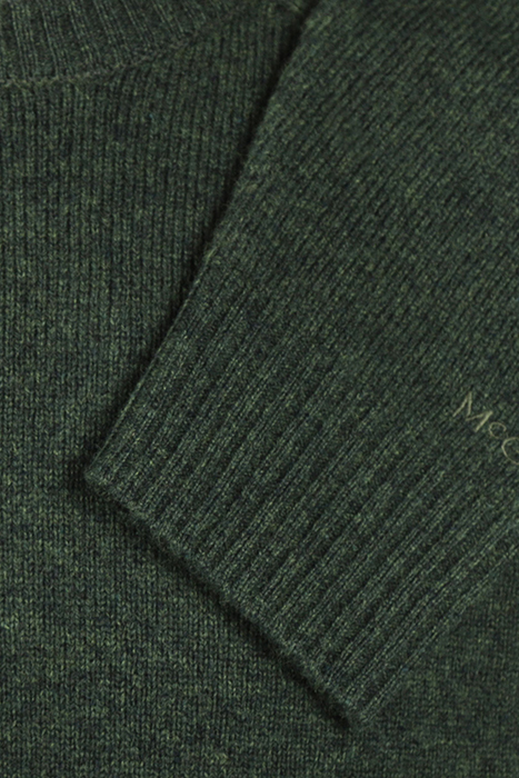 LAMBSWOOL CREW NECK SWEATER DARK SAGE 3