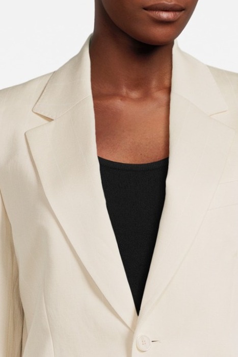 TAILORED PINSTRIPE BLAZER BONE WHITE 4
