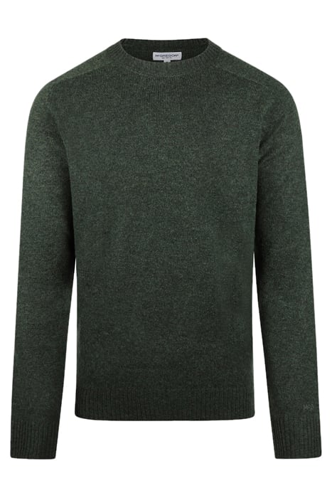 LAMBSWOOL CREW NECK SWEATER DARK SAGE 1
