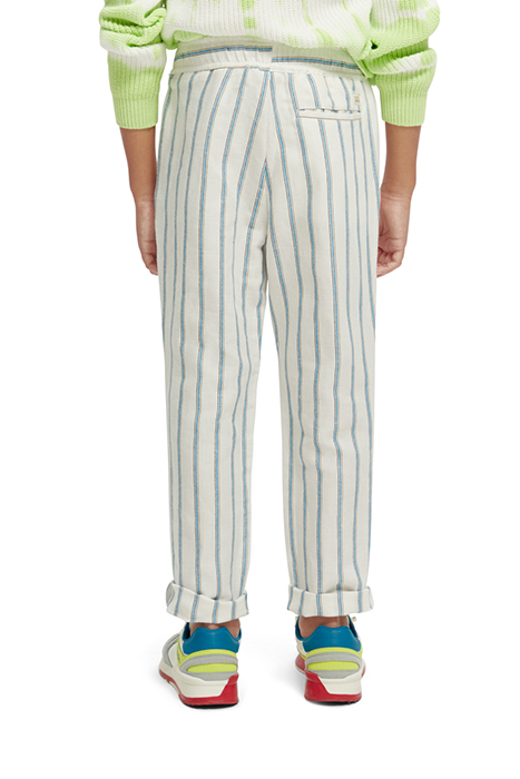 BOYS RELAXED SLIM FIT- ELASTICATED WAISTBAND LINEN PANTS MIN 2
