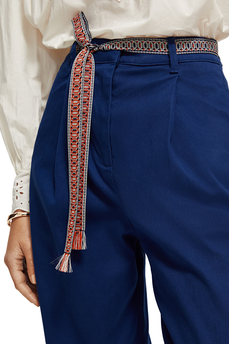 ROSE - PLEATED HIGH RISE WIDE LEG WORKWEAR PANTS MARINE 7