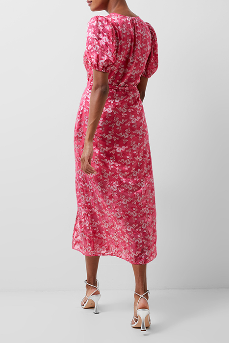 ELIANNA BURNOUT DRESS RED 2