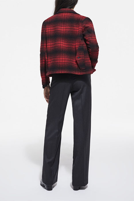 BLOUSON ZIPPE POCHES A RABATS DANS LE DOS RED / BLACK 4