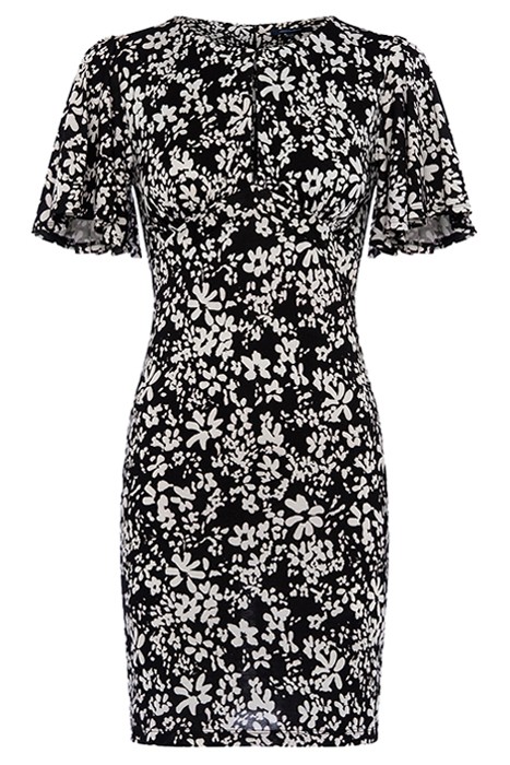 RITA FLORALE MED JRSY SSLV DRS BLACK 4