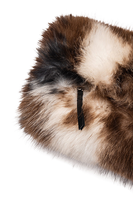 FLETCHER MUFF COW-PRINT FAUX FUR 2