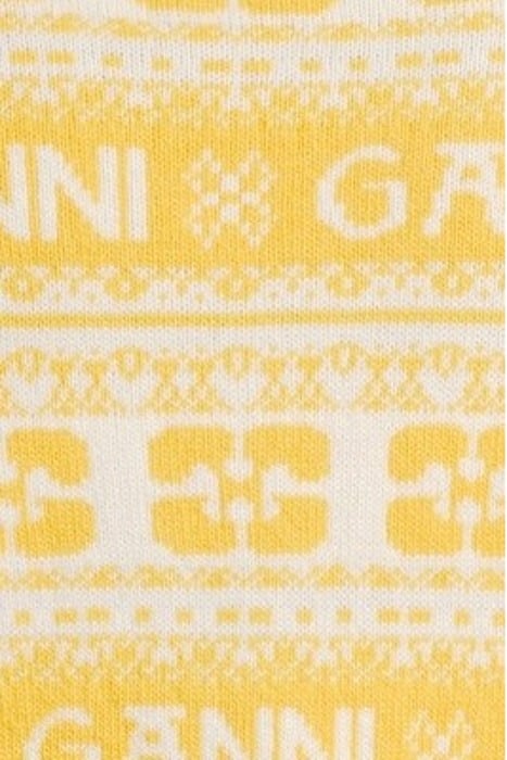 LOGO WOOL MIX CARDIGAN MAIZE 4