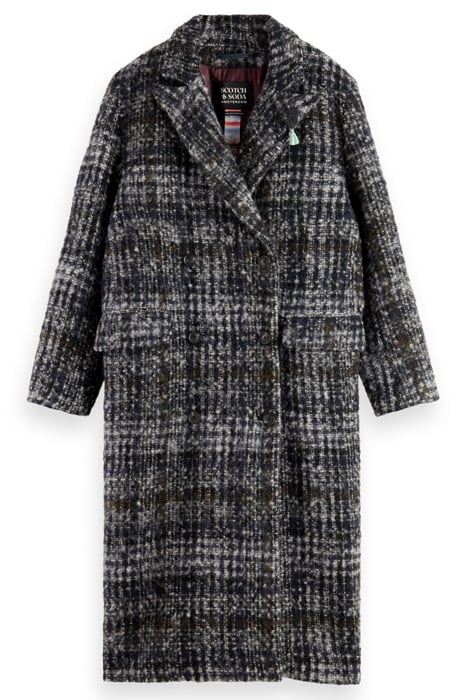 DOUBLE BREASTED COAT IN A BLUE CHECK NIGHT 4