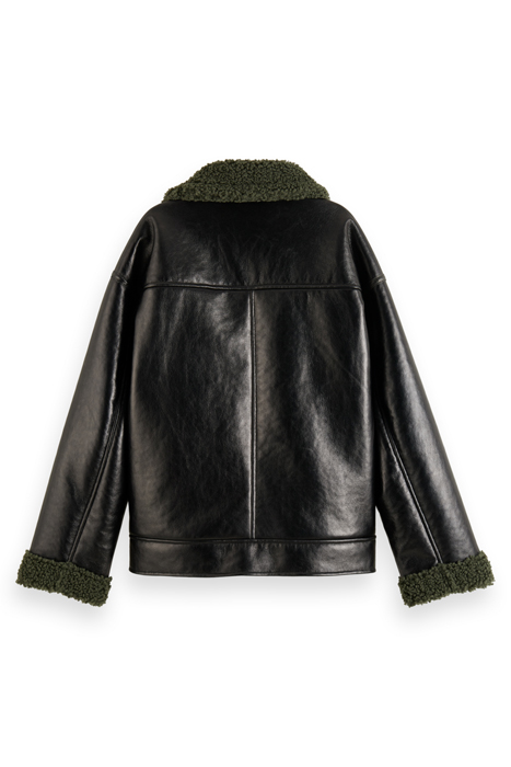 FAUX SHEARLING JACKET EVENING BLACK 4