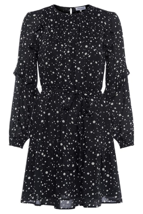 CHRISTMAS POLKA LS RND NK DRS BLACK 3