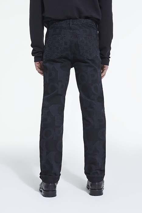 JEAN DROIT LOGO BLACK WASHED 2