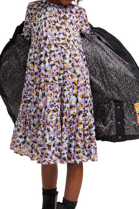 GIRLS LONGER-LENGTH WATER-REPELLENT PUFFER COAT BLACK 9