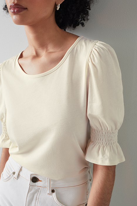 TJ EMILY - SMOCK SLEVEE T CREAM 4
