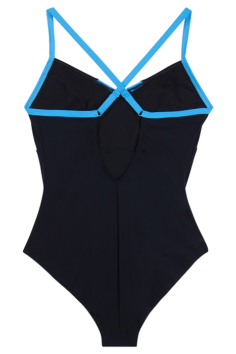 W LIZ EMBRACE BACK ONE PIECE BLACK,TURQUOISE 2
