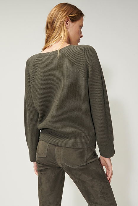 CUT-OUT PULLOVER GREYISH KHAKI 2
