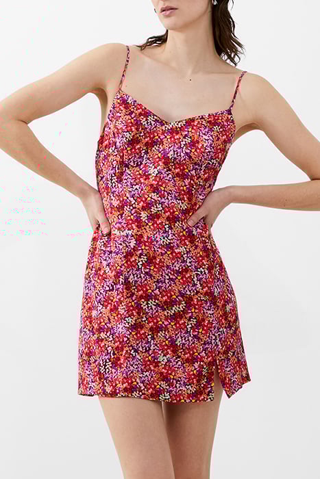 ANDREA ENNIS SATIN SLIP DRESS RED 1