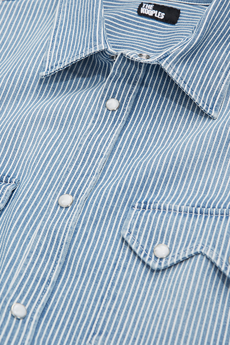CHEMISE DENIM À RAYURE BLUE DENIM 7