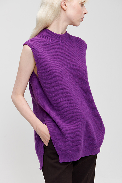 BIBA RIBBED SLEEVELESS TOP PURPLE MAGIC 4